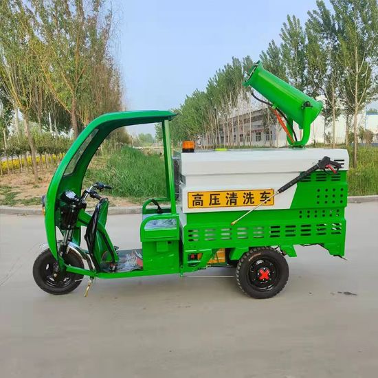 Picture of Electric high-pressure cleaning vehicle, small road washing vehicle, multi-functional highway maintenance spraying vehicle