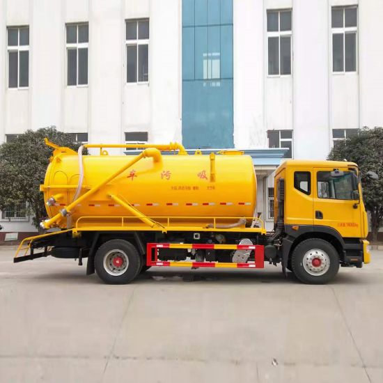 Picture of Toilet suction dredging suction truck 10 square high-pressure dredging large fecal suction truck Dongfeng cleaning and suction Car price