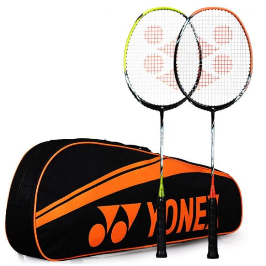 Picture of Uni badminton racket ARC5I double racket with line set carbon badminton racket yy couple racket