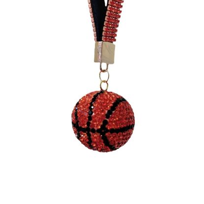Picture of Creative cute diamond basketball car keychain women's bag pendant metal key chain ring cartoon gift