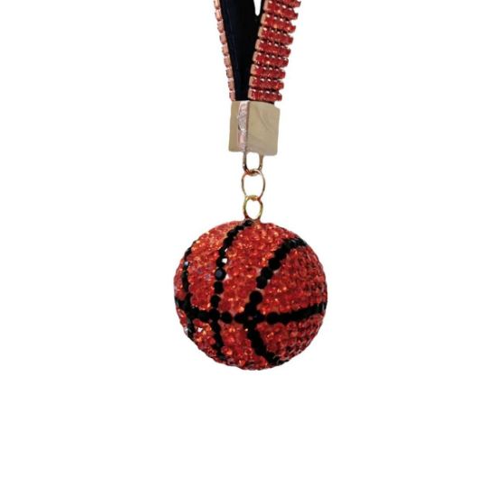 Picture of Creative cute diamond basketball car keychain women's bag pendant metal key chain ring cartoon gift