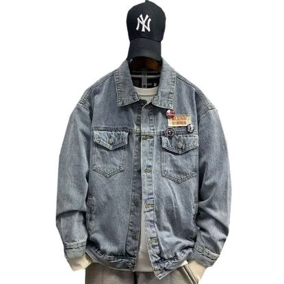 Picture of Denim jackets for men and women spring and autumn 2025 new hot style American baseball jackets loose and versatile tops