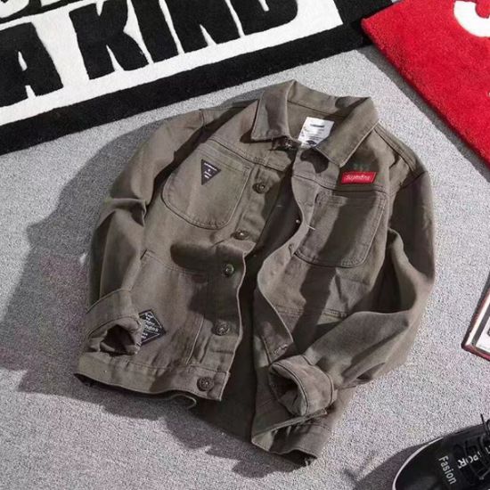 Picture of Denim Jacket Men's New Autumn Work Jacket Spring and Autumn Denim Jacket Korean Style Trendy Baseball Jacket Autumn Clothing