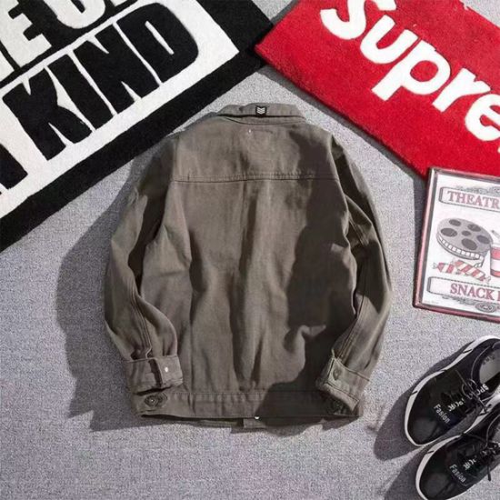 Picture of Denim Jacket Men's New Autumn Work Jacket Spring and Autumn Denim Jacket Korean Style Trendy Baseball Jacket Autumn Clothing