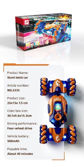 Picture of Light-up Wheel Car Shell Light Spray Drift Twisting Car | Remote Control Car