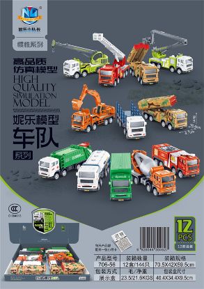 Picture of Inertia Vehicle Set (Missile Truck/Engineering Truck/Fire Truck/Water Sprinkler Truck/Sanitation Truck) 12pcs