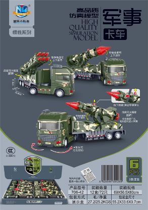 Picture of High-Quality Simulation Model Inertia Military Truck Series 6pcs