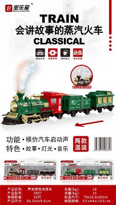 Picture of Sound and Light Inertia Steam Train with 3 Cars